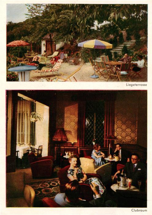 Schlangenbad Taunus Hessen Hotel-Waldfrieden Liegeterrasse Clubraum Restaurant K
