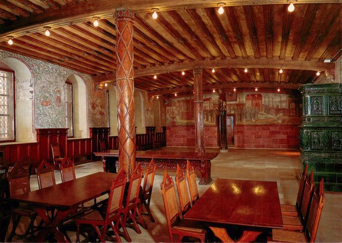 Bebenhausen Tuebingen BW Zisterzienserkloster Winterrefektorium Innenraum Freske