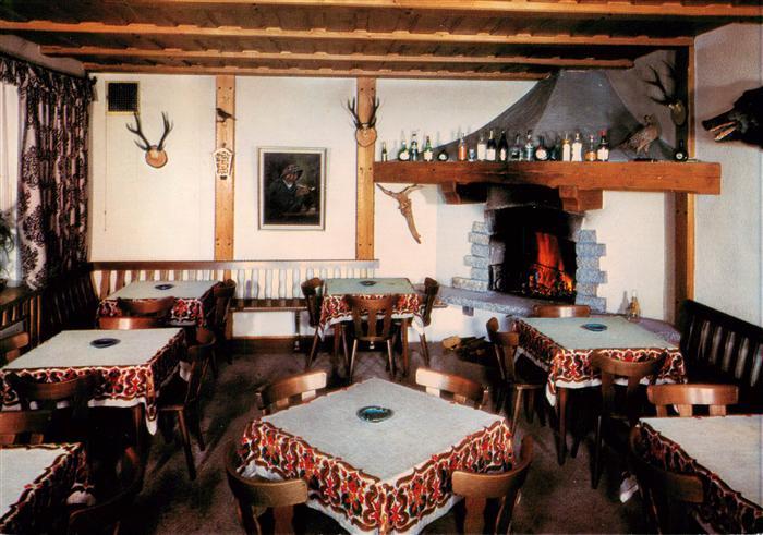 Altglashuette Oberpfalz Baernau Pension-Rose Restaurant Gaststube Kamin Jagdtrop