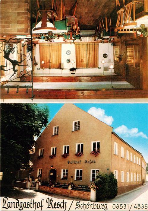 Schoenburg Pocking Bayern Landgasthof-Resch Gasthaus Gaststube Fassade Bayerisch