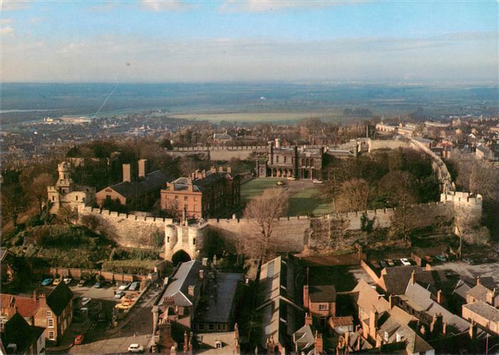 Castle Lincoln Lincoln-Castle Burg Burgmauer Stadtansicht Luftbild Turm William-