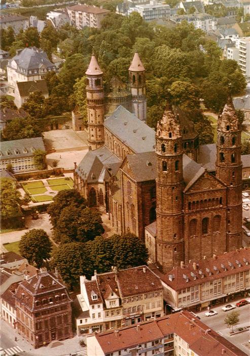 Heppenheim Wiese WORMS Rheinland-Pfalz Dom Kaiserdom Romanik Luftbild Rhein Vier