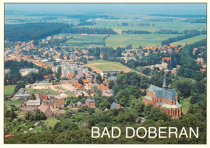 Bad Doberan Muenster Altstadt Backsteinkirche Sportplatz Fliegeraufnahme