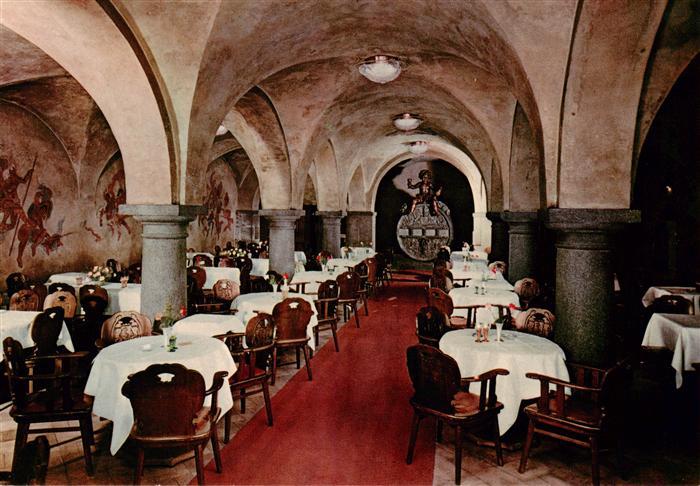BREMEN  CITY Ratskeller Bacchuskeller Gewoelbe Wandmalerei Restaurant Rathaus