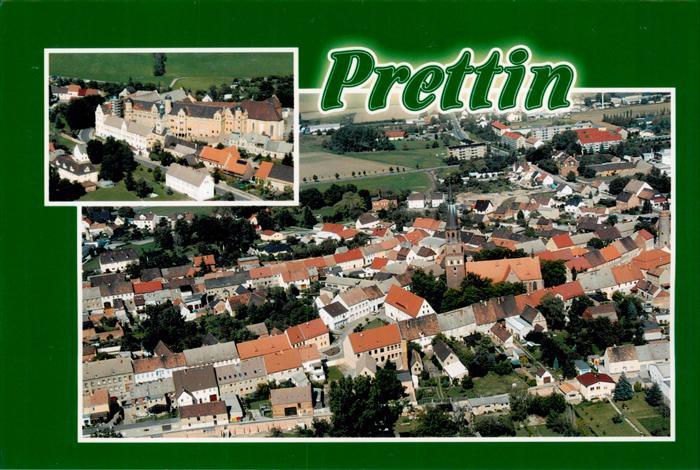 Prettin Wittenberg Sachsen-Anhalt Fliegeraufnahme Schloss Kirche Ortszentrum Woh