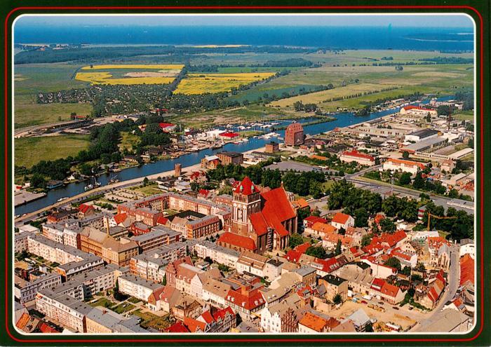 GREIFSWALD Mecklenburg-Vorpommern Fliegeraufnahme Dom Hafen Fluss Altstadt Rapsf