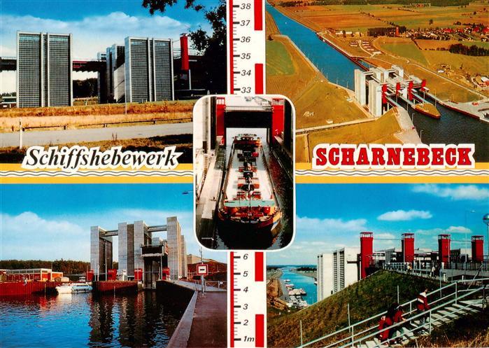 Scharnebeck Lueneburg Niedersachsen Schiffshebewerk Kanal Frachtschiff Kanalschl
