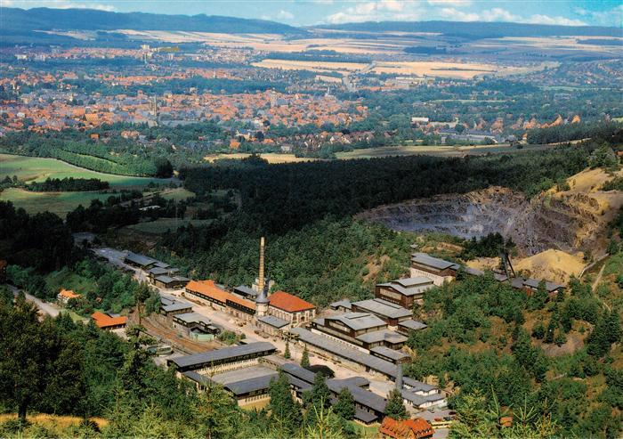 GOSLAR Harz Niedersachsen Fliegeraufnahme Erzbergwerk-Rammelsberg Bergwerk Stein