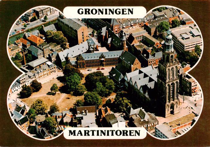 GRONINGEN NL Martinitoren Fliegeraufnahme Kirche Innenstadt Marktplatz Altstadt