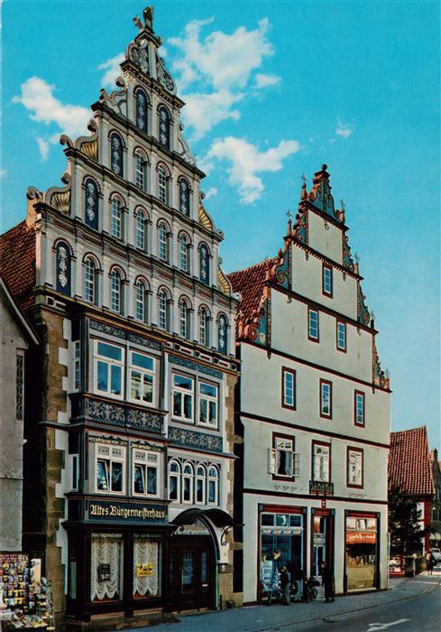 BAD SALZUFLEN Lippe NRW Altes-Buergermeisterhaus Renaissance-Giebel Stufengiebel