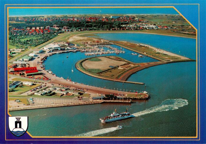NORDERNEY Nordseebad Niedersachsen Hafen Faehre Marina Luftbild Nordsee Wohngebi