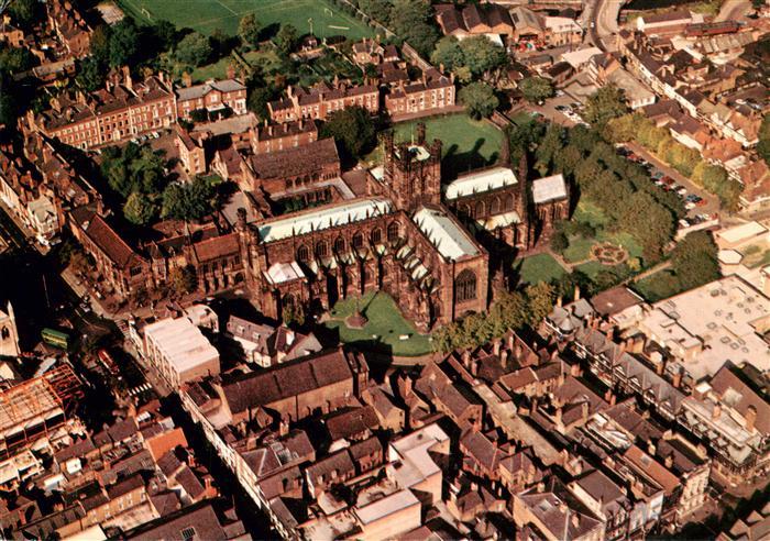 CHESTER Cheshire UK Fliegeraufnahme Kathedrale Cathedral Kreuzgang Refektorium A
