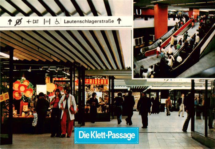 STUTTGART CITY Klett-Passage Rolltreppe Einkaufspassage Geschaefte Passanten La