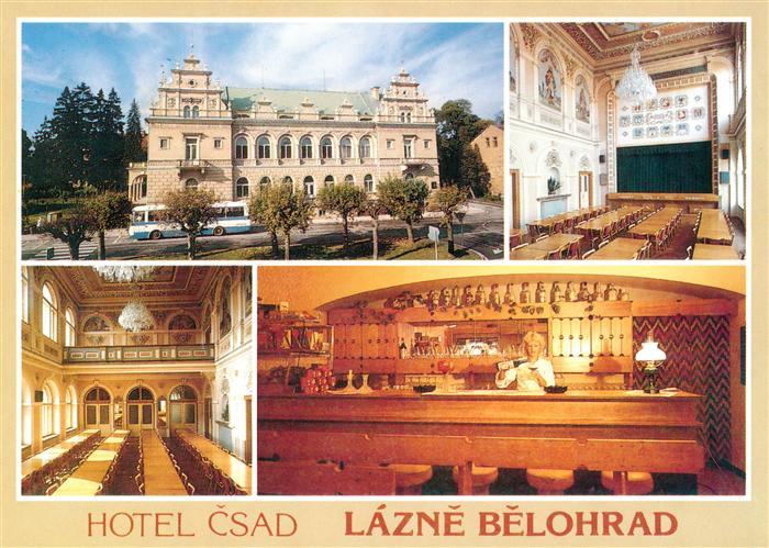 Lazne Belohrad Bad Bielohrad CZ Hotel-ČSAD Kurgebaeude Festsaal Bar Kronleuchter