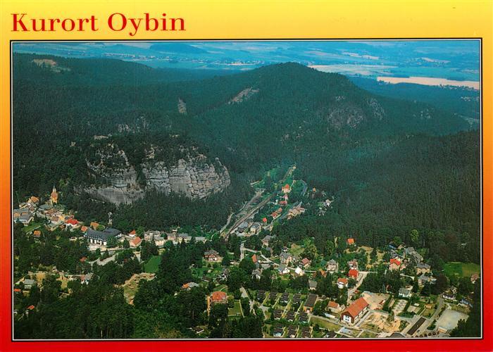 Oybin Sachsen Zittauer-Gebirge Kurort Felsen Luftbild Wald Tal Ortschaft