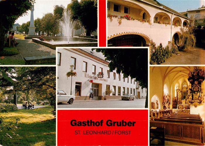 St Leonhard Forst Niederoesterreich Gasthof-Gruber Springbrunnen Schlosspark Inn