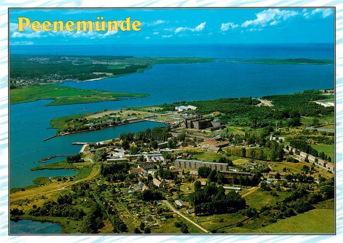 Peenemuende Insel-Usedom Hafen Luftbild Ostsee Kueste Peene Industrieanlage