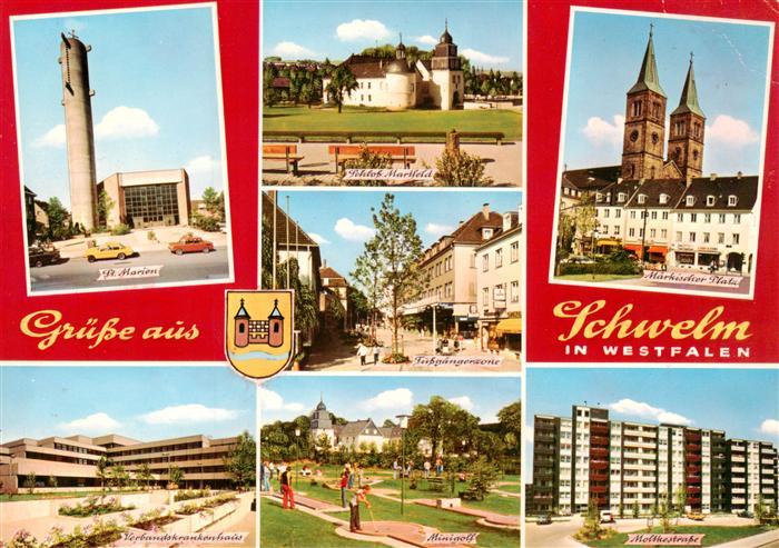 Schwelm NRW St-Marien Schloss-Martfeld Maerkischer-Platz Fussgaengerzone Verband