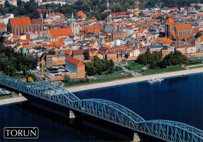 TORUN Thorn Westpreussen PL Fliegeraufnahme Altstadt Weichsel Bruecke Kirche Pan