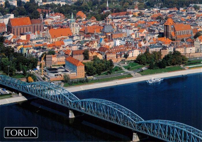 TORUN Thorn Westpreussen PL Fliegeraufnahme Stare-Miasto Weichsel Bruecke Altsta