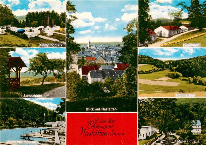 Nastaetten Taunus Rheinland-Pfalz Campingplatz Schutzhuette Waldschwimmbad Ferie