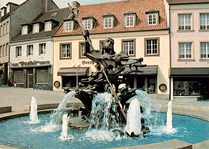 PADERBORN NRW Neptun-Brunnen Markt Bronzeskulptur Brunnen Geschaefte Stadtansich