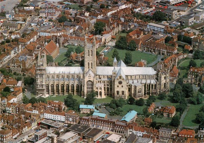 Canterbury Kent UK Canterbury-Cathedral Kathedrale Fliegeraufnahme Stadtansicht