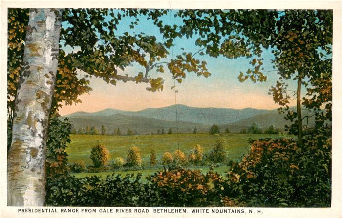 Bethlehem New Hampshire USA Presidential Range from Gale River Road White Mounta
