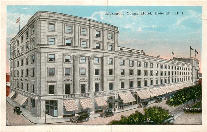Honolulu Alexander Young Hotel Illustration