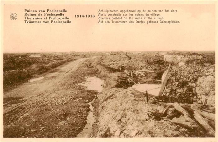 Poelcapelle Poelkapelle Ypern West-Vlaanderen Belgie Auf den Truemmern des Dorfe