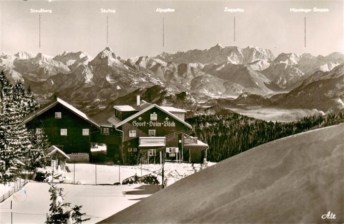 Nesselwang Allgaeu Bayern Sportheim Boeck am Edelsberg Allgaeuer Alpen Winterpan