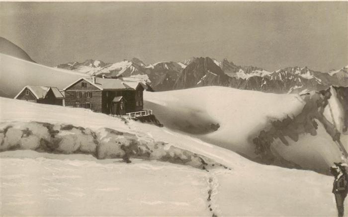 Kempten Allgaeu Berghuette in den Allgaeuer Alpen im Winter