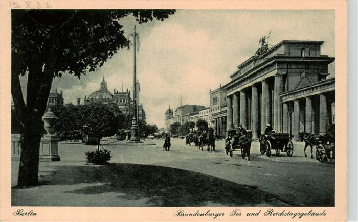 BERLIN  CITY Brandenburger Tor und Reichstagsgebaeude