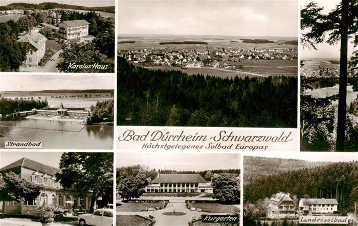 Bad Duerrheim Panorama Schwarzwald Karolus Haus Strandbad Kurgarten Landessolbad