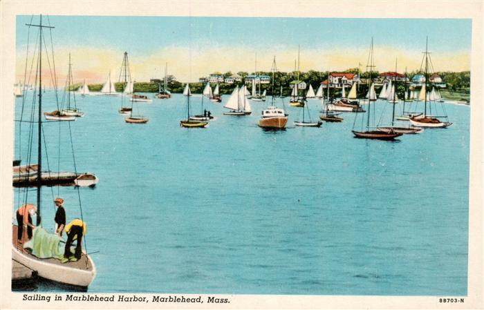 Marblehead Massachusetts USA Sailing in Marblehead Harbor