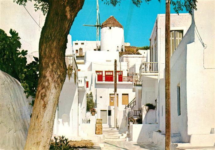 Mykonos Micono Myconos Greece Eine malerische Gasse