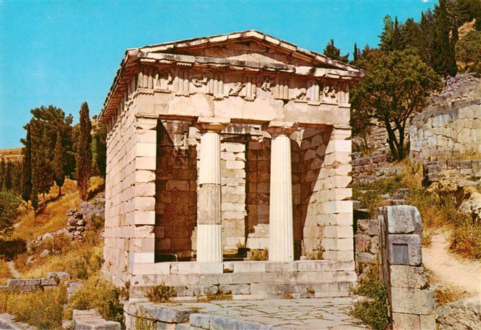 Delphi Delfi Greece Der Schatz Thesaurus der Athener Ruine Antike Staette