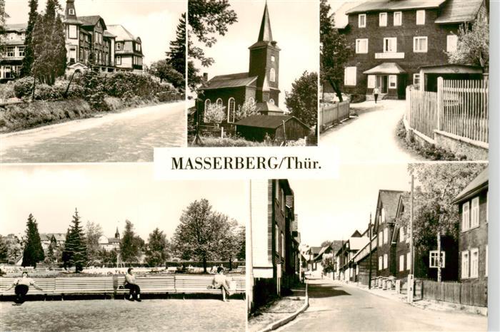 Masserberg Hildburghausen Thueringen Hotel Kurhaus Kirche FDGB Erholungsheim Sch