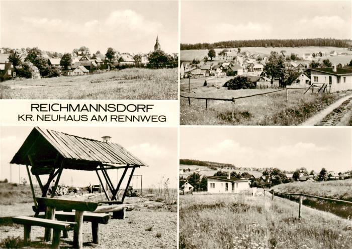 Reichmannsdorf Neuhaus Panorama Ansicht mit Kirche Picknick