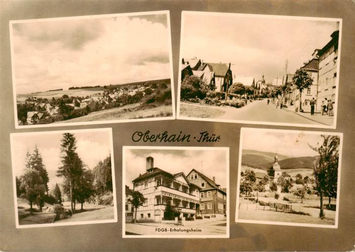 Oberhain Rudolstadt Thueringen Panorama Ortsansichten FDGB-Erholungsheim