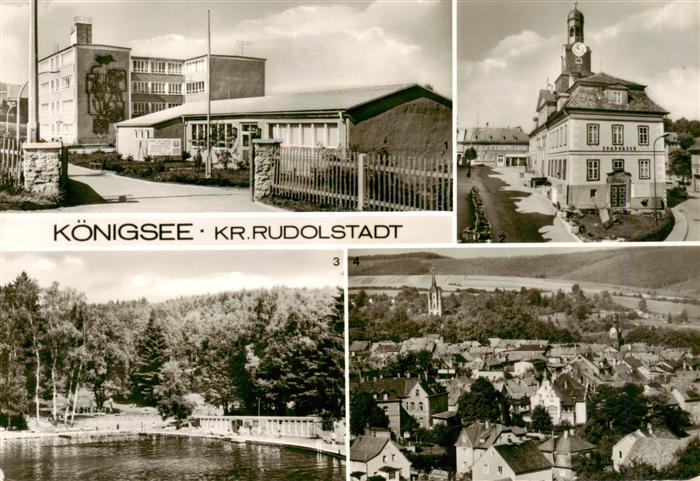 Koenigsee Rudolstadt Thueringen Goethe-Oberschule Rathaus Waldbad Teilansicht