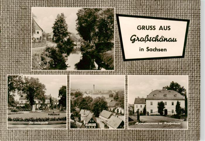 Grossschoenau Sachsen Partie am Wasser Volkspark Heimatmuseum Kupferhaus