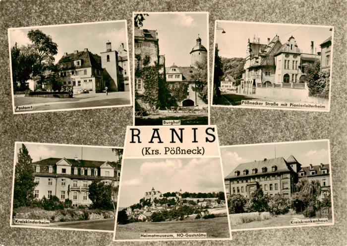 Ranis Postamt Burghof Poessnecker Strasse Pionierleiterheim Kinderheim Heimatmus