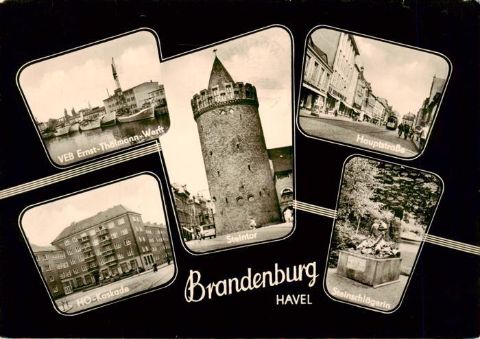 Brandenburg  Havel VEB Ernst-Thaelmann-Strasse HO-Kaskade Steintor Hauptstrasse