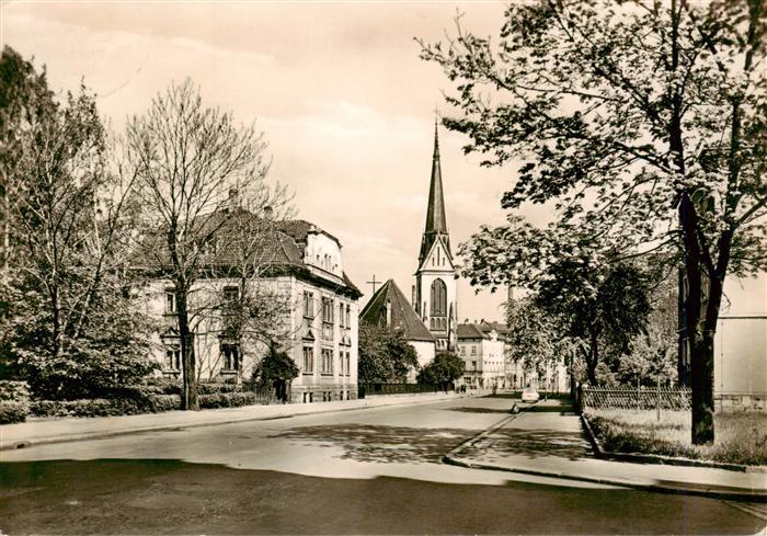 Gera  Thueringen Talstrasse mit Trinitatiskirche