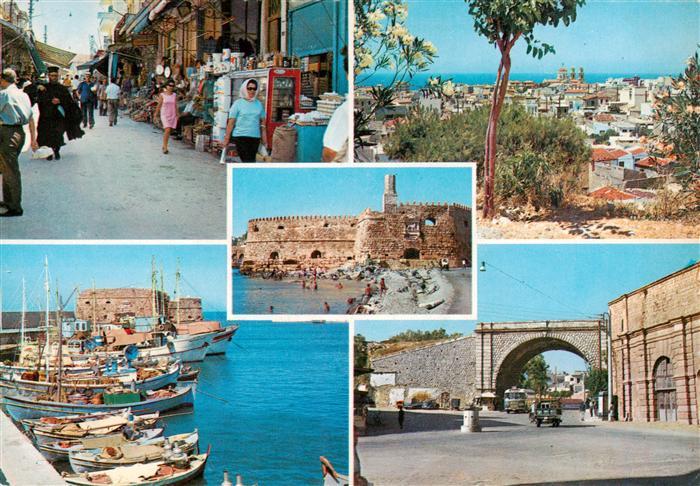 Heraclio Heraklion Iraclio Crete Greece Teilansichten Hafen Zentrum