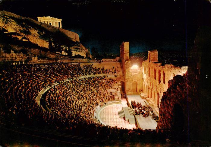 Athen Athenes Greece Odeon des Herodes Atticus Konzert Amphitheater