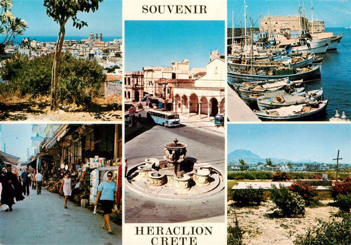 Heraclio Heraklion Iraclio Crete Greece Teilansichten Zentrum Hafen