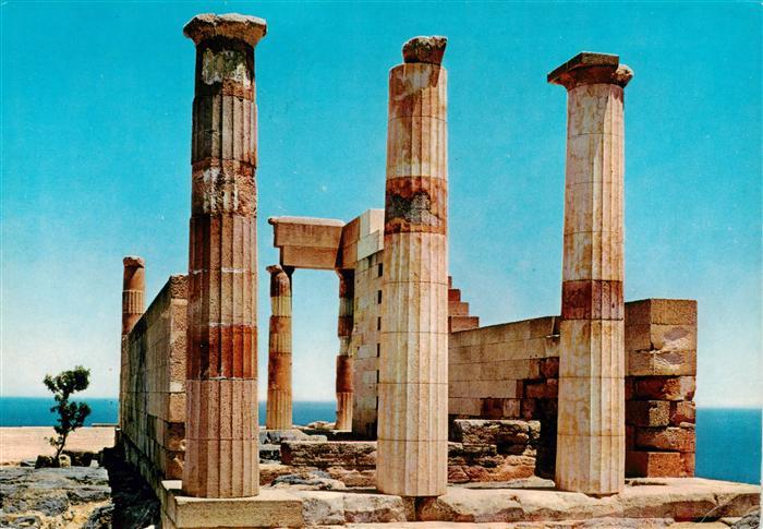 Rhodos Rhodes Greece Tempel von Lindos Minerva