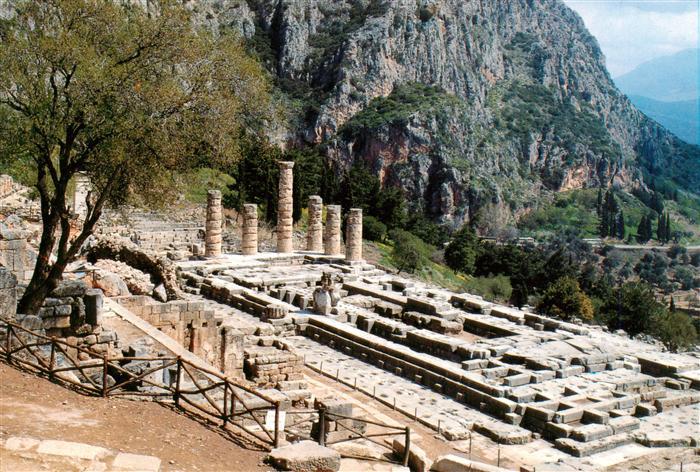 Delphi Delfi Greece Apollotempel Ruinen Antike Staette